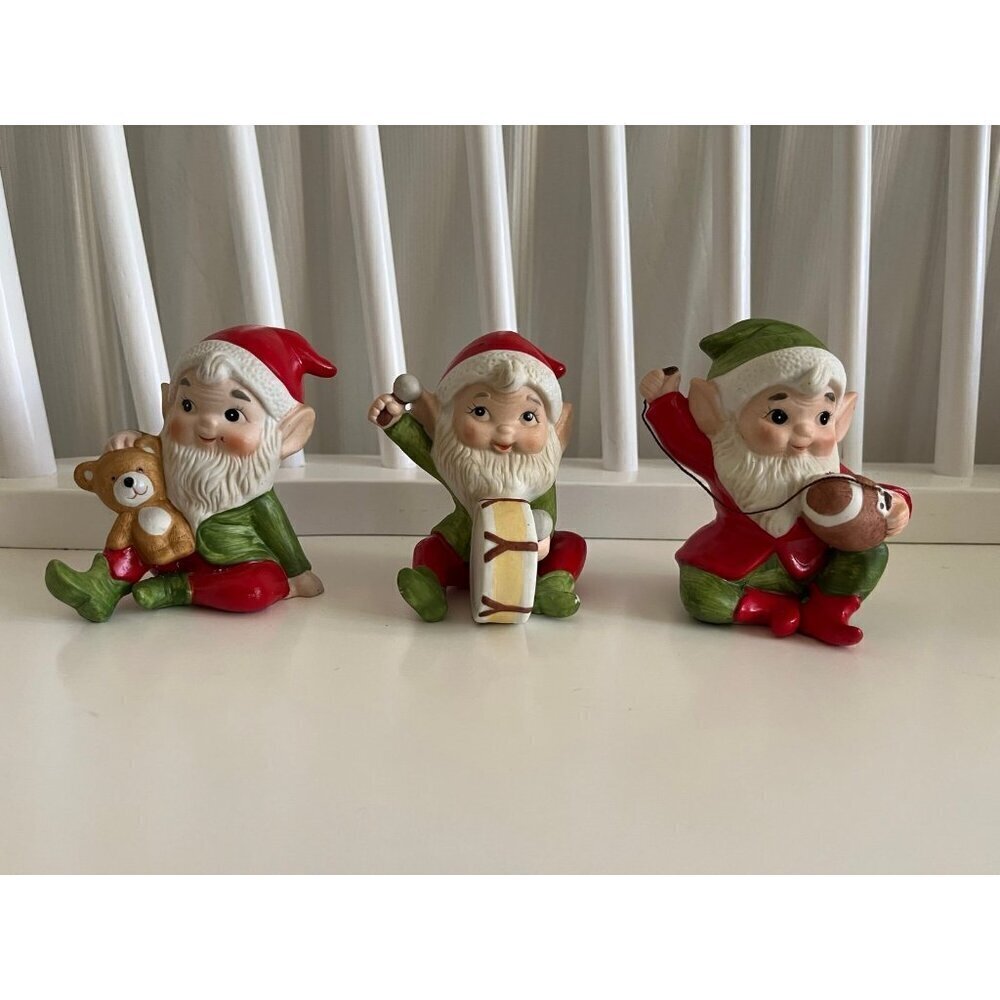Vintage Christmas Elves Decoration